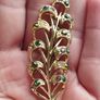 Vintage Brooch with Green Rhinestones. Image 5