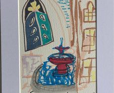 Original Art Picssso Style Meets Roman plaza contemporary Irish Art abstract painting
