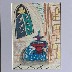 Original Art Picssso Style Meets Roman plaza contemporary Irish Art abstract painting