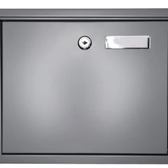 Furnished Wall Mounted Post Box - Large Mail Box Outdoor Weather Resistant Postbox Galvanized Steel Lockable Letterbox Top Loading Mailbox with Cylinder Lock MULTIPLE COLOURS AVAILABLE (FREE POSTAGE)