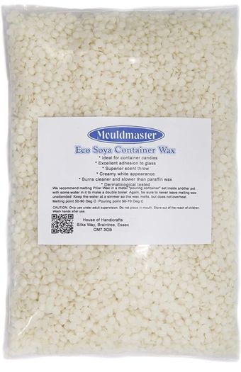 Mouldmaster Soy Container Candle Wax pellets 500g, SOYA, Cream/Off White (FREE POSTAGE)