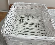 White wicker basket