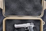 1/4 scale model, desert eagle in hardshell case.