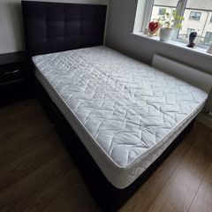 Double bed 190cmx140cm and side table