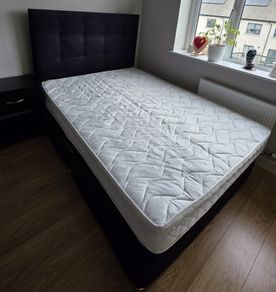 Double bed 190cmx140cm and side table