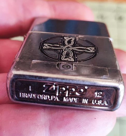 Old Zippos, Zippo flints, and a steel smokes case