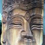 Solid Wood Buddha portrait. Hand crafted. 50x40x4cm Image 5
