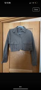Zara cropped shirt