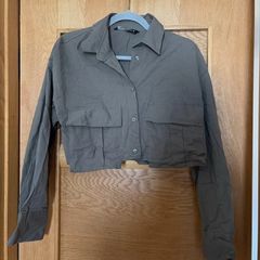 Zara cropped shirt