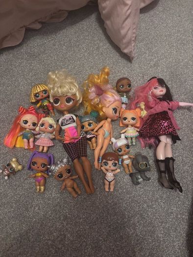LOL doll house, car, accessories & dolls