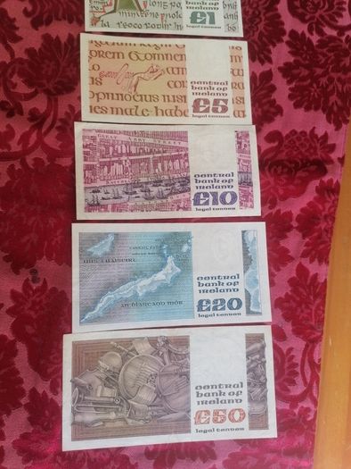 Ireland Full Set B Series Banknotes