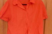 orange button blouse