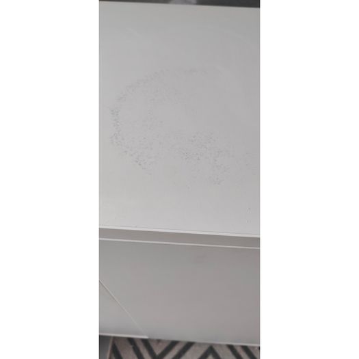 White IKEA cupboard on legs