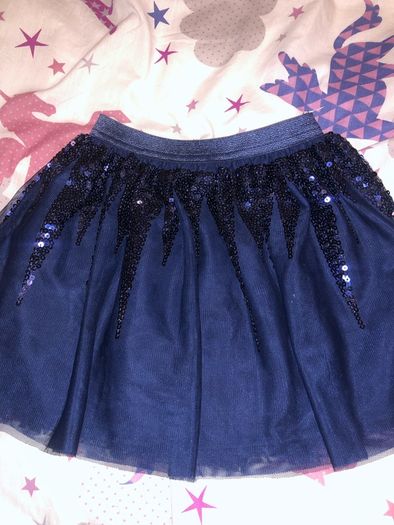 Girls Navy Skirt 5/6