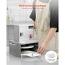 Electric Pizza Dough Press Machine, 6 inch Pizza Pastry Press Plate, Stainless Steel Bread Presser, Adjustable Thickness Commercial Forming Machine, with 100 Pcs Parchment Paper Image 4