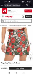 Topshop applique mini skirt