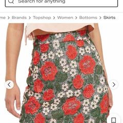 Topshop applique mini skirt