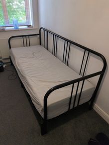 FYRESDAL Day-bed frame, black, 80x200  cm
