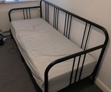 FYRESDAL Day-bed frame, black, 80x200  cm