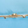 Vintage gold tone faux pearl bar brooch Image 2