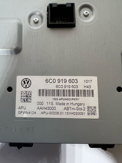 Vw Polo 2016 Touch Screen Display Unit Control Panel 6c0919603 A1l2b88s