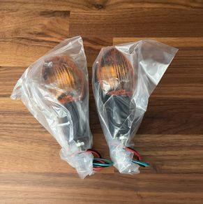 Motorcycle Front - Rear Turn Signal Indicators Amber - Kawasaki Ninja 250R - New Pair