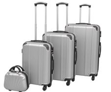 Four Piece Hardcase Trolley Set Silver