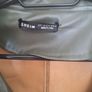 green leather look trench coat Image 3