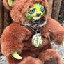 Weird Green Faced Ugly Horror Mischief Plushie Bear Image 4