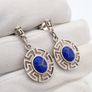 925 vintage sterling silver and lapis studs Image 6