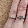 Small size: 18 CT Gold Diamond ring 450 euro and  18 CT Diamond, Iolite ring 450 euro Image 2
