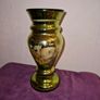 Vintage green glass vase Image 6