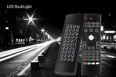 LIGHT IN THE DARK 2.4GHz Wireless Airmouse Keyboard Remote for Android TV Box Mini PC