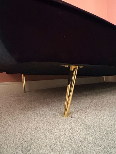 SKLUM Black suede futon