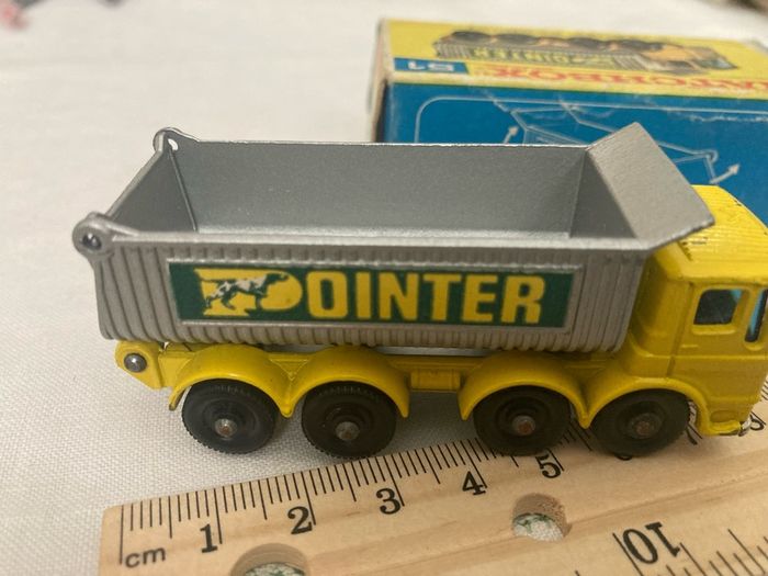 Matchbox 52. AEC 8 Wheel tipper. Pointer brand. Mint in box. Fully working.