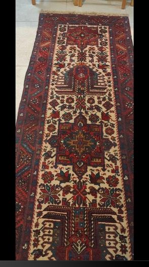 XL Vintage 440cm X 90cm  Persian Heriz Hand Knotted Runner Carpet