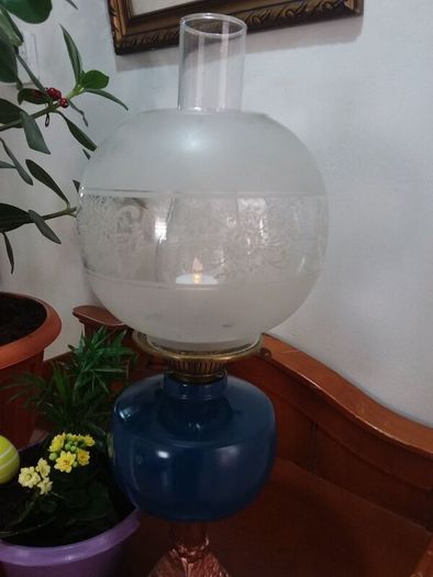 2 double burner oil lamps