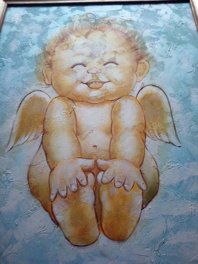 Original Oil Painting - Cherub pictures