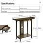 Brown Bamboo Console Table with Drawer and Bottom Shelf Hallway, Entryway & Living Room Furniture Image 3