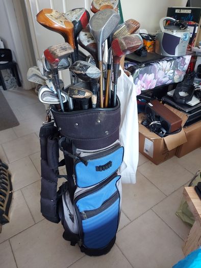 GOLF BAG, and Large selection of Golf Clubs and Woods, in very good condition