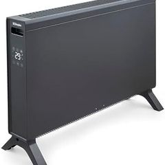 HeatLite Smart Convector Heater with Turbo Fan, 2kW Electric Portable Heater, Wi-Fi App Control, LED Display, 24-Hour Timer, Adjustable Thermostat (10C 35C), Silent & Safety Feature Black