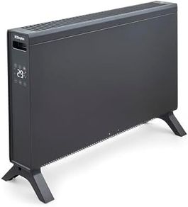 HeatLite Smart Convector Heater with Turbo Fan, 2kW Electric Portable Heater, Wi-Fi App Control, LED Display, 24-Hour Timer, Adjustable Thermostat (10C 35C), Silent & Safety Feature Black
