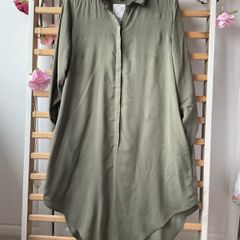 shirt bnwt H&M long shirt /shirt dress khaki size 10