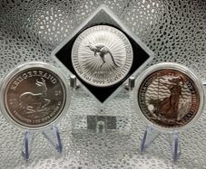 3x 1oz Mix of Silver Bullion 2026 Coins.