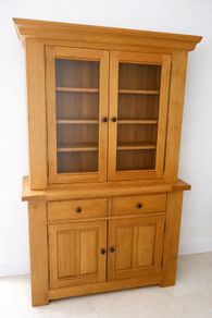 Solid Oak Two Piece Sideboard