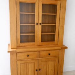 Solid Oak Two Piece Sideboard