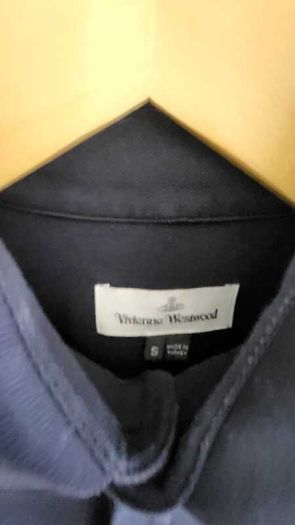 Vivienne Westwood navy polo shirt Sz S (Fit 10-12UK)