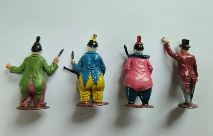 Vintage TIMPO TOYS Clown Band - Vintage Timpo Toys Hollowcast Metal Figures