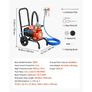 Diaphragm Airless Paint Sprayer, 900 W Efficient Cart Airless Paint Sprayer, 2200 psi High Pressure, with Extension Pole, Cleaning Needle and Brush, for Home Interior and Exterior Spraying Image 2