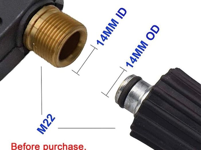 High Pressure Washer Gun with 5Pcs Spray Nozzles, 4350 PSI 1/4" Quick Release Car Washer Gun, Power Short Spray Gun M22 Metric Thread for Car Cleaning (FREE POSTAGE)